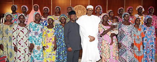 buhari-chibok-girls OrijoReporter.com, 21 freed Chibok girls