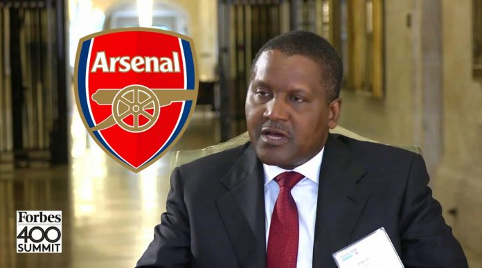 Dangote-Arsenal OrijoReporter.com, Dangote Arsenal fan