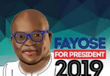 Fayose to formally declare presidential ambition in October OrijoReporter.com, Ekiti State Governor