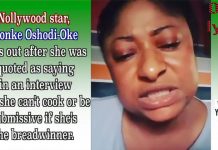 (Video) Ronke Oshodi Oke weeps, denies saying she cannot cook for husband OrijoReporter.com, Ronke Oshodi Oke weeps
