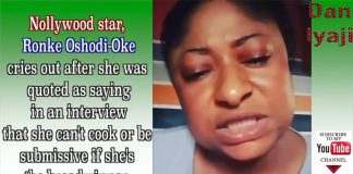 OrijoReporter.com, Ronke Oshodi Oke weeps