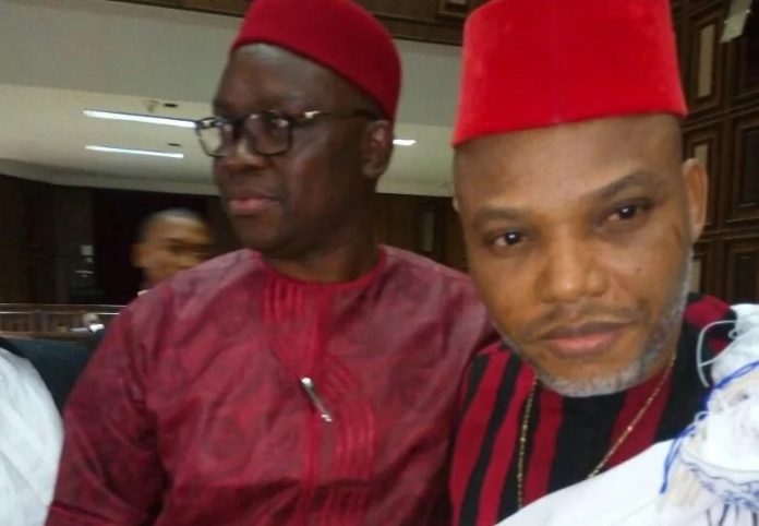 fayose and kanu OrijoReporter.com, Governor Ayodele Fayose of Ekiti State