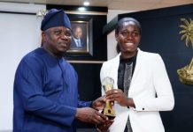 Ambode hosts Asisat Oshoala