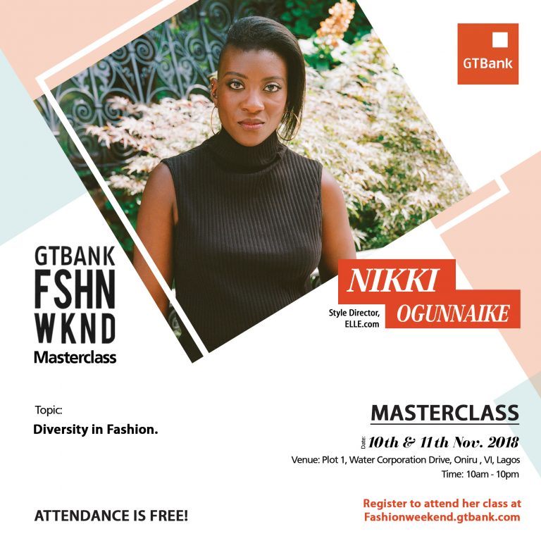 2018 GTBank Fashion Weekend: Nikki Ogunnaike to discuss “Diversity in Fashion”