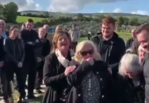 Man speaks from the grave at his own funeral in Ireland