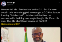 Osun 2022 Guber poll: Davido attacks cousin for contesting against uncle