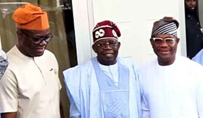 Governor-Seyi-Makinde-Nigerias-President-elect-Bola-Tinubu-and-Governor-Nyesom-Wike