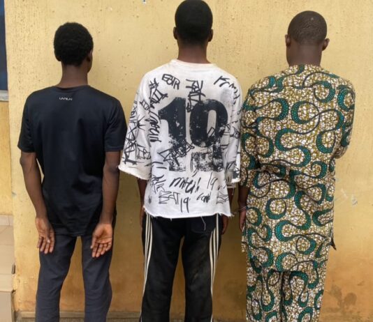 OYO POLICE ARREST THREE OVER ALLEGED HOMOSEXUAL ACTS